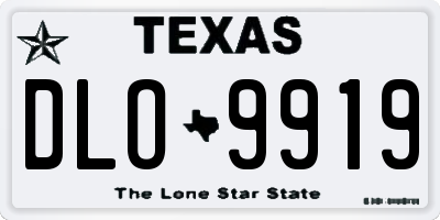 TX license plate DLO9919