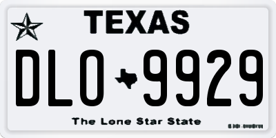 TX license plate DLO9929
