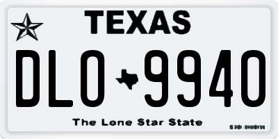 TX license plate DLO9940