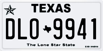 TX license plate DLO9941
