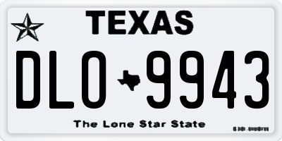 TX license plate DLO9943