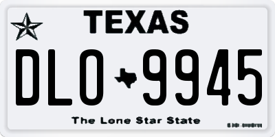 TX license plate DLO9945