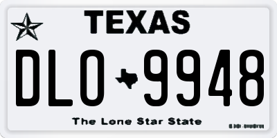 TX license plate DLO9948