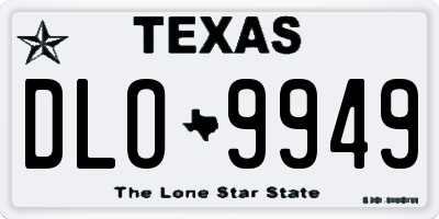 TX license plate DLO9949
