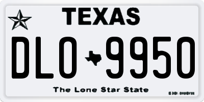 TX license plate DLO9950