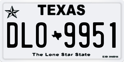 TX license plate DLO9951
