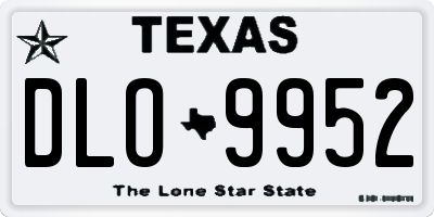 TX license plate DLO9952