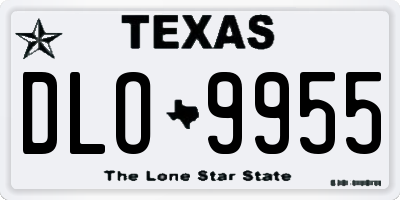 TX license plate DLO9955