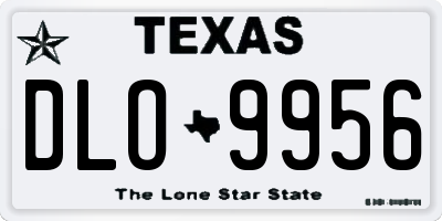 TX license plate DLO9956