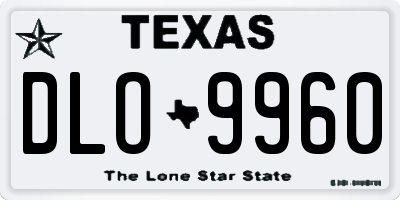 TX license plate DLO9960