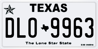 TX license plate DLO9963