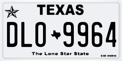TX license plate DLO9964