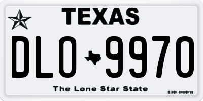 TX license plate DLO9970
