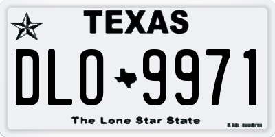 TX license plate DLO9971