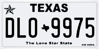 TX license plate DLO9975