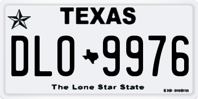 TX license plate DLO9976