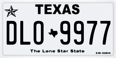 TX license plate DLO9977