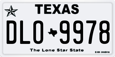 TX license plate DLO9978