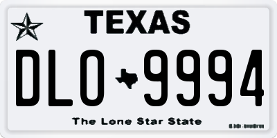TX license plate DLO9994