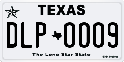 TX license plate DLP0009