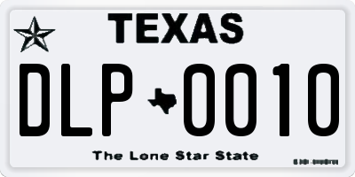 TX license plate DLP0010