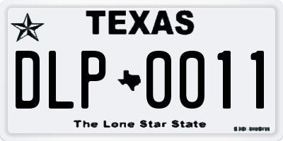 TX license plate DLP0011