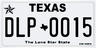 TX license plate DLP0015