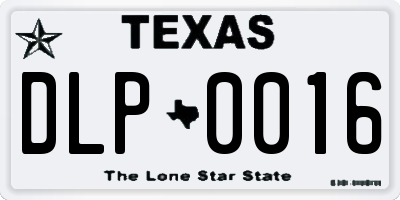 TX license plate DLP0016