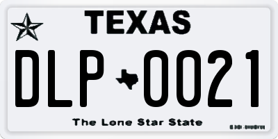 TX license plate DLP0021