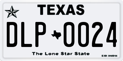 TX license plate DLP0024