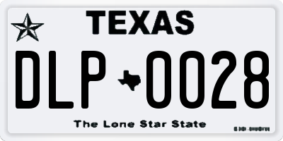TX license plate DLP0028