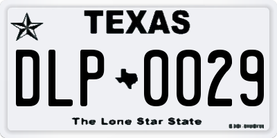 TX license plate DLP0029
