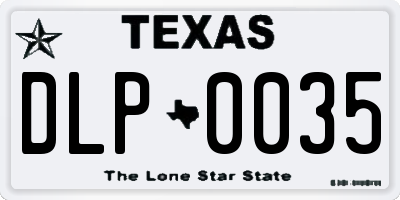 TX license plate DLP0035