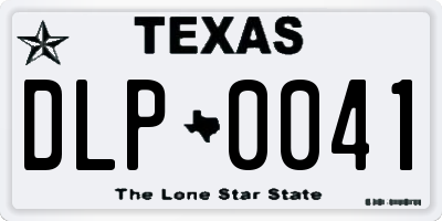 TX license plate DLP0041