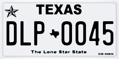 TX license plate DLP0045