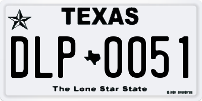 TX license plate DLP0051
