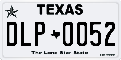 TX license plate DLP0052