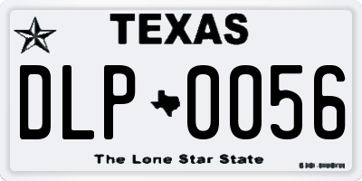 TX license plate DLP0056