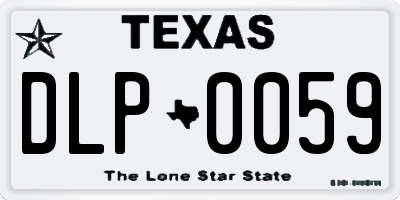 TX license plate DLP0059