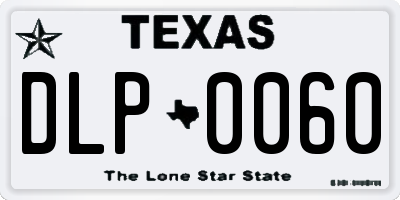 TX license plate DLP0060