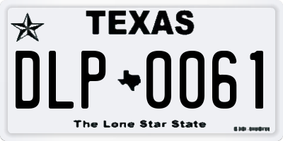 TX license plate DLP0061