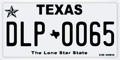 TX license plate DLP0065