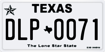 TX license plate DLP0071