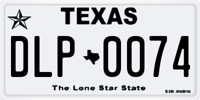 TX license plate DLP0074