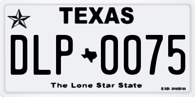TX license plate DLP0075