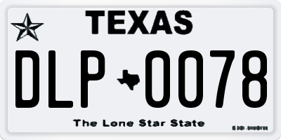 TX license plate DLP0078