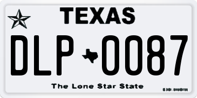 TX license plate DLP0087