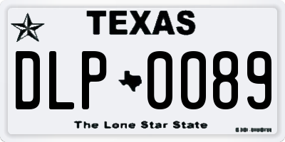 TX license plate DLP0089