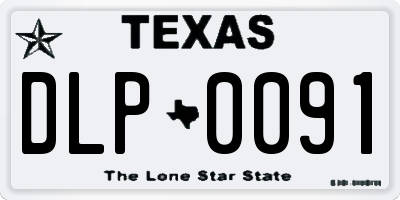 TX license plate DLP0091