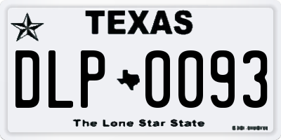 TX license plate DLP0093